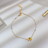 Stainless Steel Anklet Ball Beads Love Anklet for Women