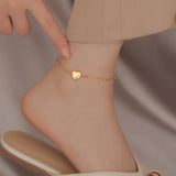 Stainless Steel Anklet Ball Beads Love Anklet for Women