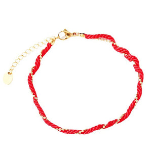 Stainless Steel Anklet Red Rope Chain Bracelet