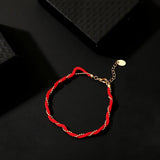 Stainless Steel Anklet Red Rope Chain Bracelet