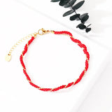 Stainless Steel Anklet Red Rope Chain Bracelet