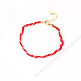 Stainless Steel Anklet Red Rope Chain Bracelet