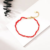 Stainless Steel Anklet Red Rope Chain Bracelet