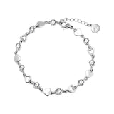 Sweet Love Heart Zircon Bracelet Set