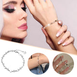 Sweet Love Heart Zircon Bracelet Set