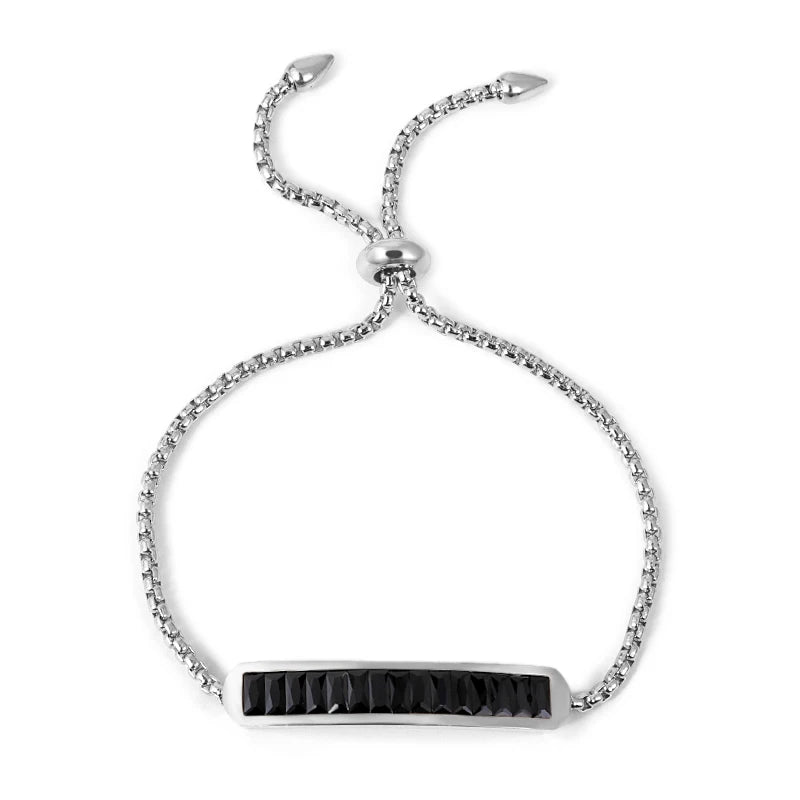 Red/Black Crystals CZ Tag Bracelets for Women