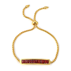 Red/Black Crystals CZ Tag Bracelets for Women