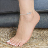 Summer Glamour Sliver Anklet Foot Stainless Steel Chain for Woemen Beach Jewelry