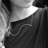 Summer Wave Necklace s925 Silver Choker Jewelry Filled Pendants Collier Femme