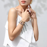 Summer Weave Bracelet Women Bangles Wooden Beads Jewelry Charms Stranger Things