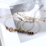 Summer Weave Bracelet Women Bangles Wooden Beads Jewelry Charms Stranger Things