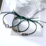 Summer Weave Bracelet Women Bangles Wooden Beads Jewelry Charms Stranger Things