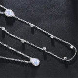Crystal Drop Back Chain Necklace for Women Bridal Rhinestone Body Chain