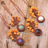Summer Women Flower Shape Gemstone Pendant Necklace Women Amethyst