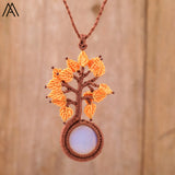 Summer Women Flower Shape Gemstone Pendant Necklace Women Amethyst