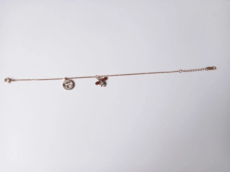Summer Butterfly CZ Geometric Anklet Women Ankle Bracelet