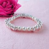 Bohemian Style 925 Silver Bracelet Freshwater Pearl Bangle