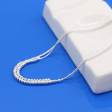 925 Sterling Silver Anklet Minimalist Round Bead Chain Ankle Bracelet