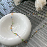 Summer Crystal Chain Necklace for Women