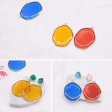 Summer Bright Translucent Oval Earring Material DIY
