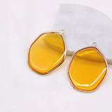 Summer Bright Translucent Oval Earring Material DIY