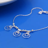 Solid 925 Silver Ladies Anklet Pendant Sterling Silver Anklet