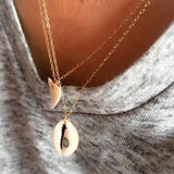 Bohemian Neon Cowrie Shells Necklace for Women