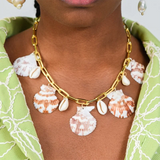 Bohemian Neon Cowrie Shells Necklace for Women