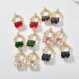 20pcs Geometry Bag Shape Copper Charms for DIY Jewelry Earrings Pendant