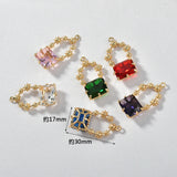 20pcs Geometry Bag Shape Copper Charms for DIY Jewelry Earrings Pendant