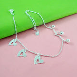 925 Sterling Silver Anklet Women's Feet Jewelry Silver Not Faded Anklet
