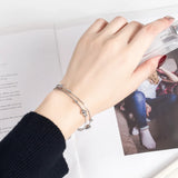 925 Silver Anklet with Silver Bead Chain - Beach Accessory