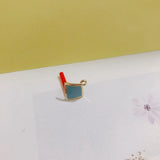 Summer Sweet Diamond Solid Oil Drop Earrings DIY Material 6pcs