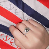 Sparkly Colored Diamond Hand-Woven Pearl Ring for Women