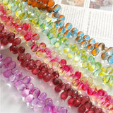 100pcs 12x9mm Cartoon Water Droplets Glass Beads DIY Jewelry Earrings/Bracelet