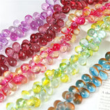 100pcs 12x9mm Cartoon Water Droplets Glass Beads DIY Jewelry Earrings/Bracelet