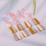 100pcs Geometry Trapezoid Acrylic Beads DIY Jewelry Earring Accessory