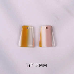 100pcs Geometry Trapezoid Acrylic Beads DIY Jewelry Earring Accessory