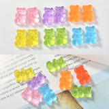 100pcs Cartoon Bear Shape Resin Cabochons Beads DIY Jewelry Making