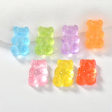 100pcs Cartoon Bear Shape Resin Cabochons Beads DIY Jewelry Making