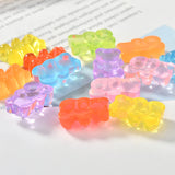 100pcs Cartoon Bear Shape Resin Cabochons Beads DIY Jewelry Making