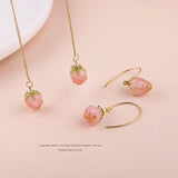 20pcs Strawberry/Rose Buds Bead Charms for DIY Jewelry Earring Pendants