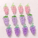 20pcs Cartoon Strawberry Shape Beads DIY Earring/Garment Accessory