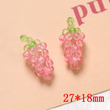 20pcs Cartoon Strawberry Shape Beads DIY Earring/Garment Accessory