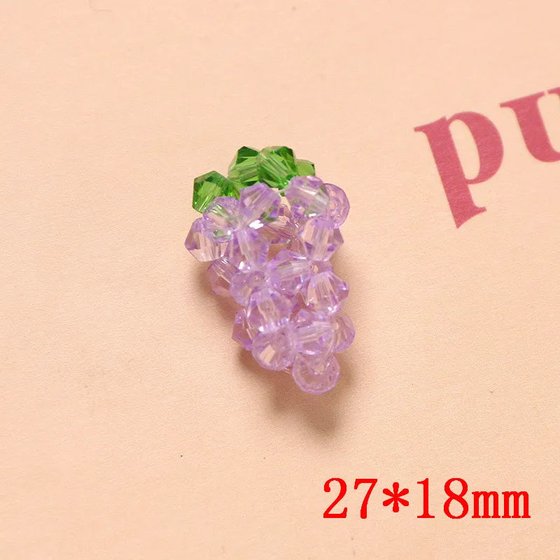 20pcs Cartoon Strawberry Shape Beads DIY Earring/Garment Accessory