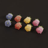 20pcs 3D Cartoon Rose Flowers Acrylic Beads for DIY Jewelry Making