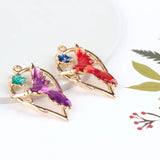 30pcs/lot Enamel Bird Decoration Alloy Charms for DIY Jewelry