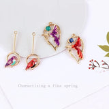 30pcs/lot Enamel Bird Decoration Alloy Charms for DIY Jewelry