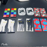 30pcs Lot Cats Flowers Birds Pattern Acrylic Beads DIY Jewelry Earring Accessory