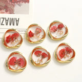 30pcs Summer Epoxy Dried Flower Floating Locket Charms DIY Jewelry Accessory
